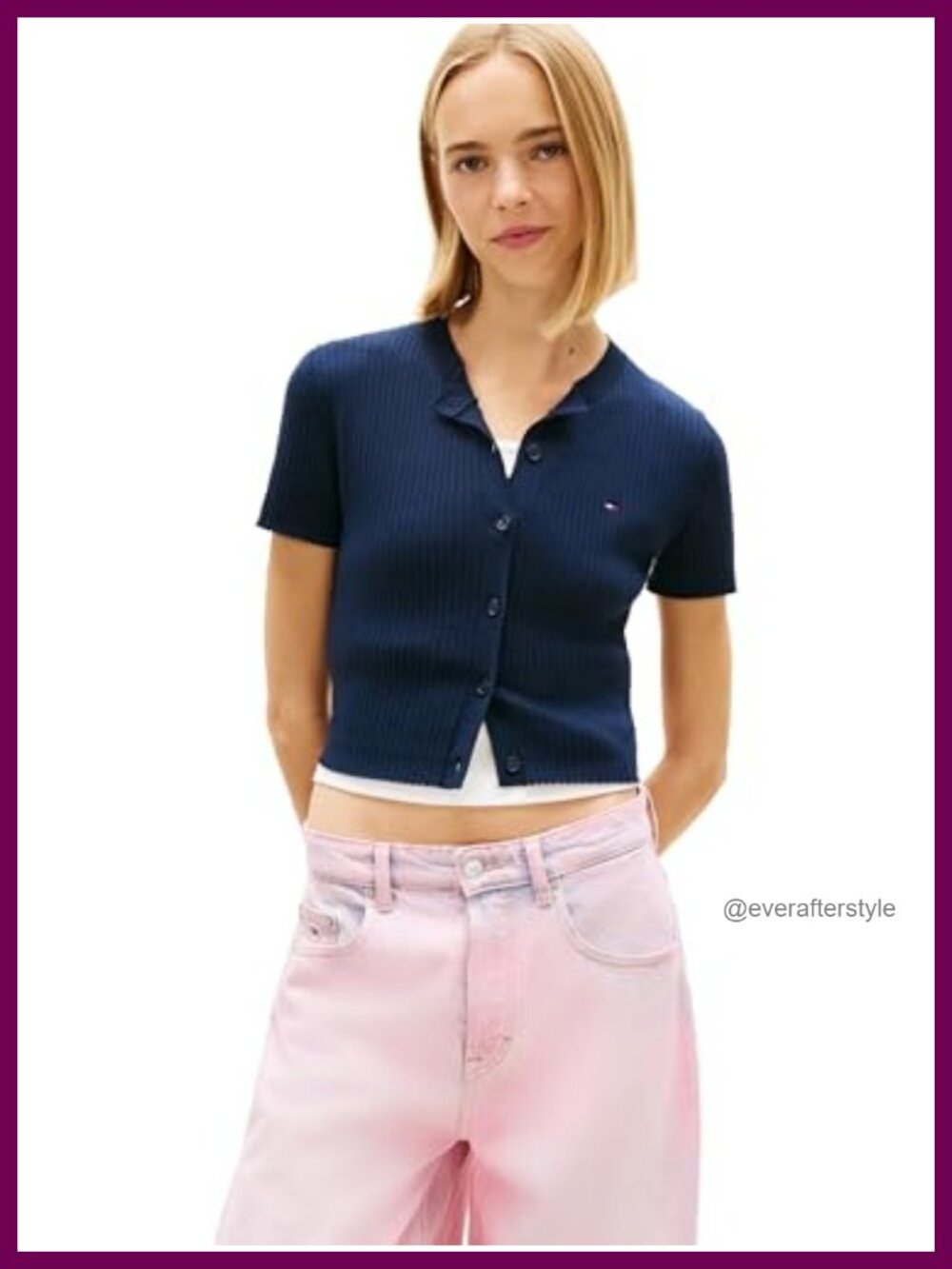 Short Sleeve Ribbed Cropped Cardigan Sweater